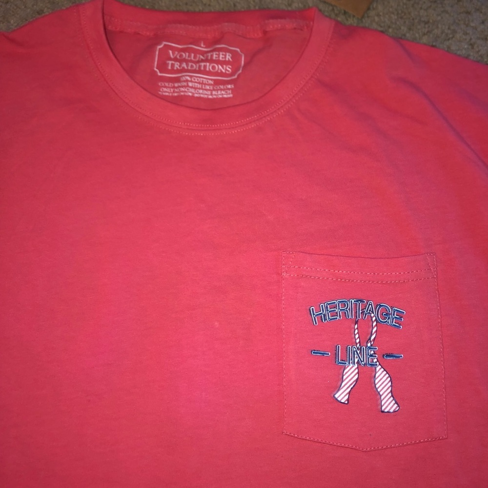 NWT Volunteer Traditions coral t shirt size L